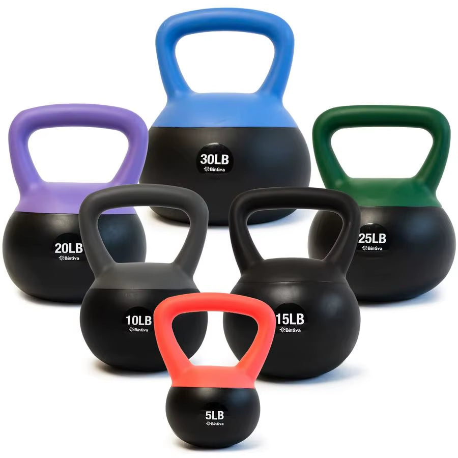 Soft Kettlebells Sea and Iron Sand Filled Weights for Women and Men Color Coded Kettle Bell Sets Customizable