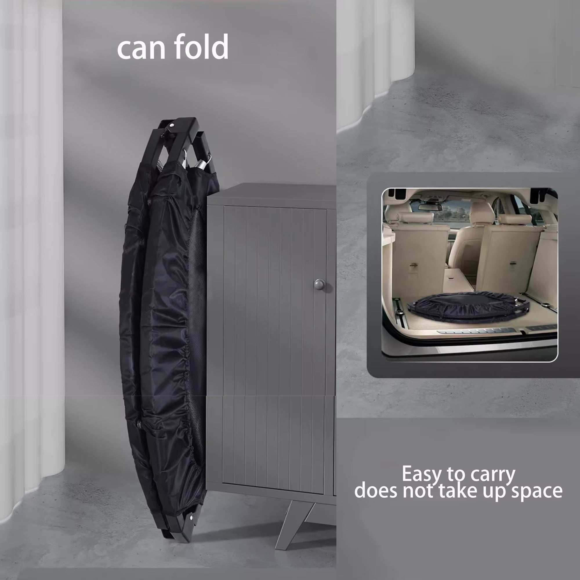 Foldable Mini Exercise Trampoline Portable Fitness Rebounder Sport for Adults Jumping Training Indoor/Outdoor for Home Workout