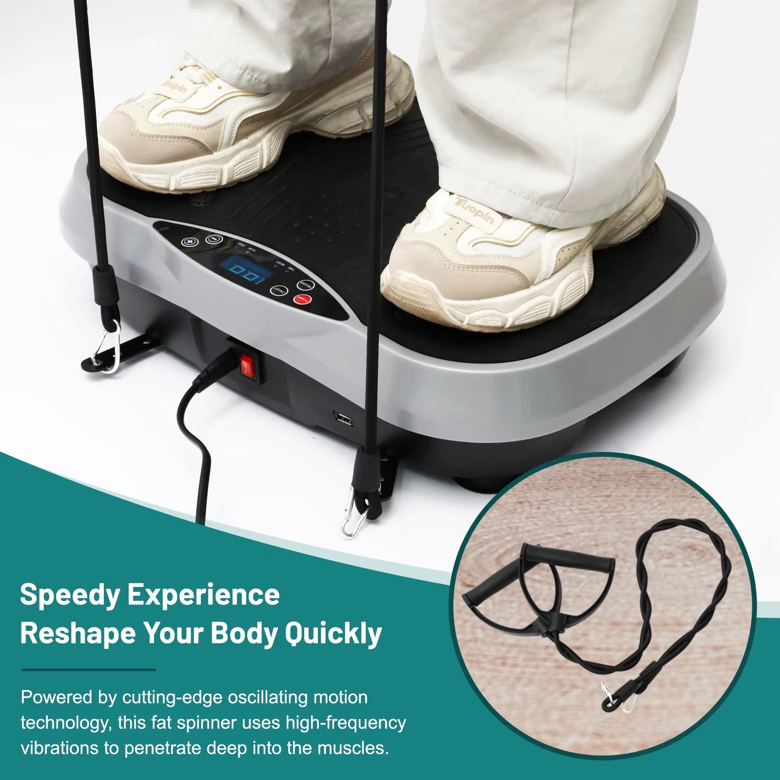 Vibration Plate Exercise Machine Fat-Burning Home Fitness Fat Slinger Shaping Whole Body Workout Portable Fitness Equipment