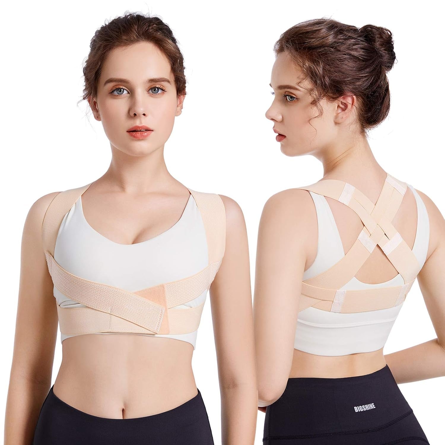 Posture Corrector for Women, Adjustable Upper Back Brace for Chest Support and Straighten Posture Bra for Women - Providing Back Neck Shoulder Upright Straightener